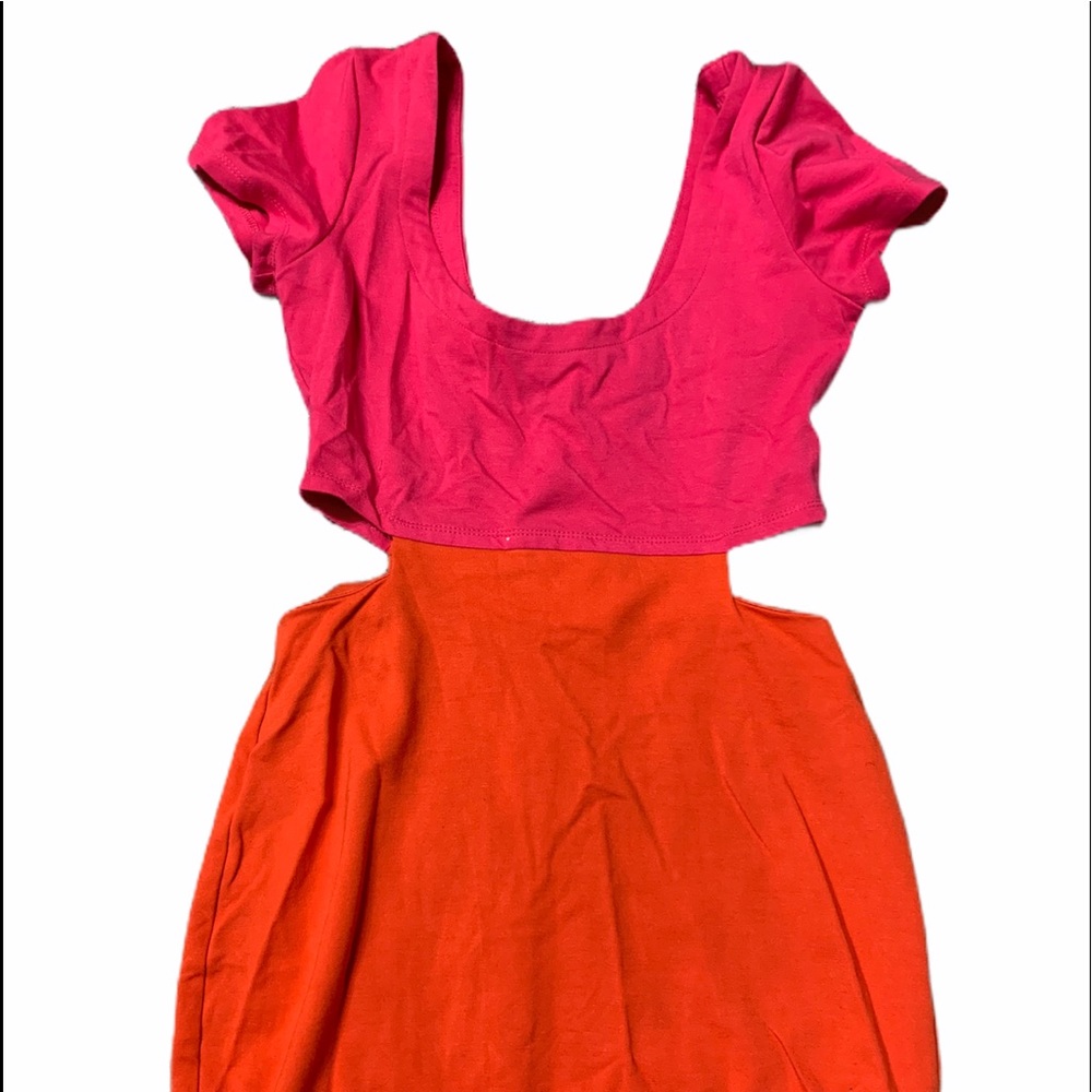 Sexy color blocked dress